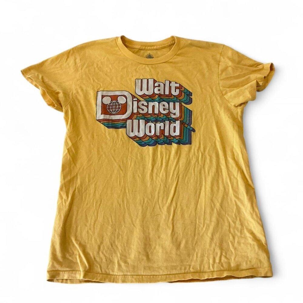 Disney‎ World yellow vintage inspired T-shirt size Medium